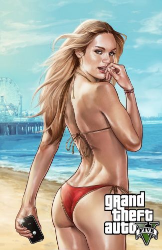 GTA 5: Изумительный постер девушки (автор Brandon Arseneault)