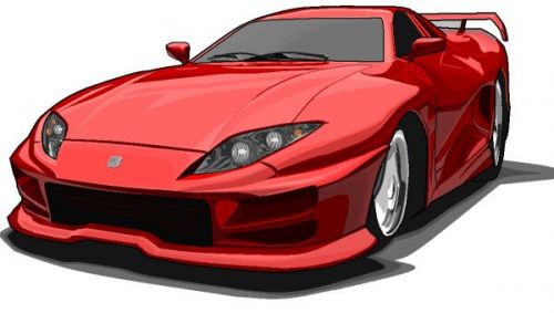 Автомобиль Saikou XS с обложки Midnight Club II, нарисованный в Microsoft Paint? Ого.